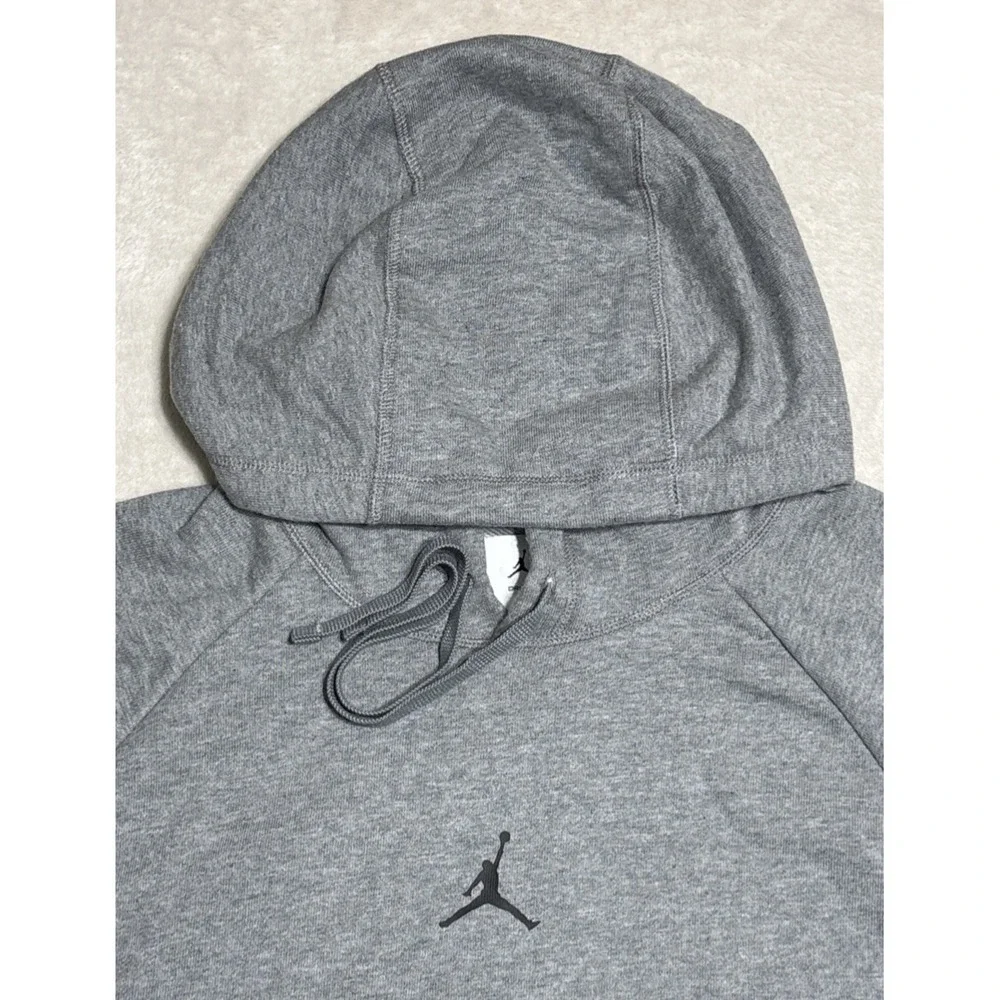 Jordan Sport Hoodie Men's Large Gray Jumpman Logo Dri-Fit Nike